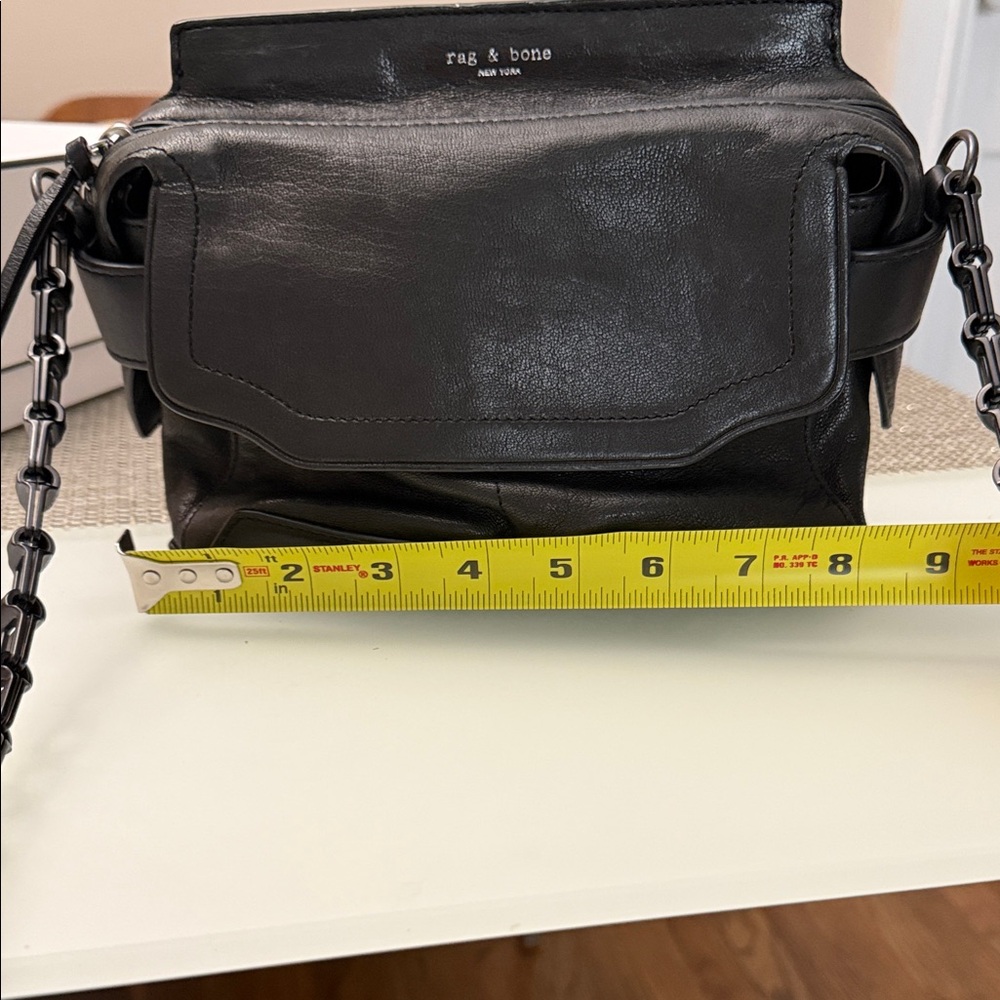 rag & bone Black Leather Crossbody Bag with Chain Strap - Picture 11 of 11